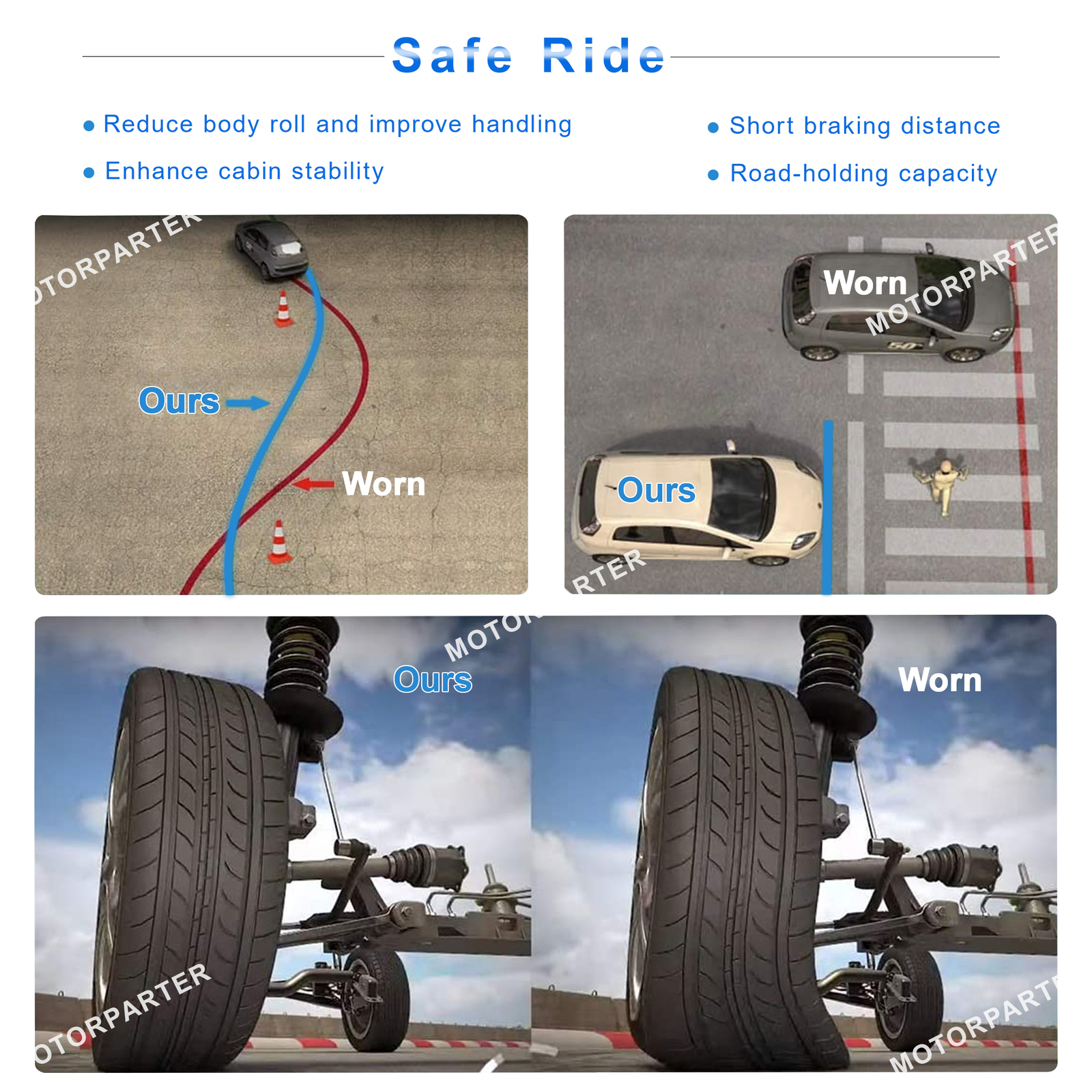 For 2003-2007 Honda Accord EX LX Shocks Struts / Coil Spring Front & Rear Box(4)