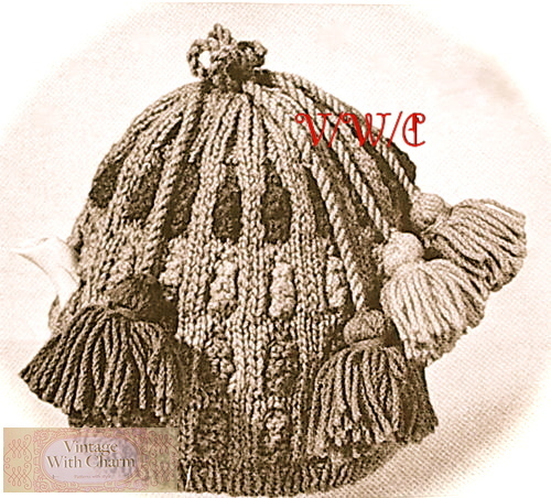 Vintage Knitting Pattern Tea Cosy With Tassels
