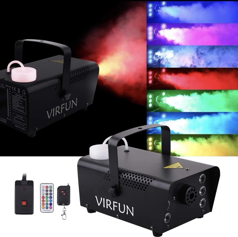 Fog Machine / Remote Control With 6 RGB LED lights