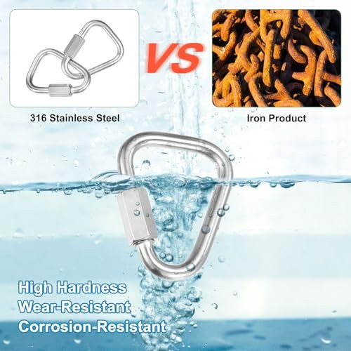 Quick Chain Link Connectors, Stainless Steel Locking Repair Chain M8（5/16"）