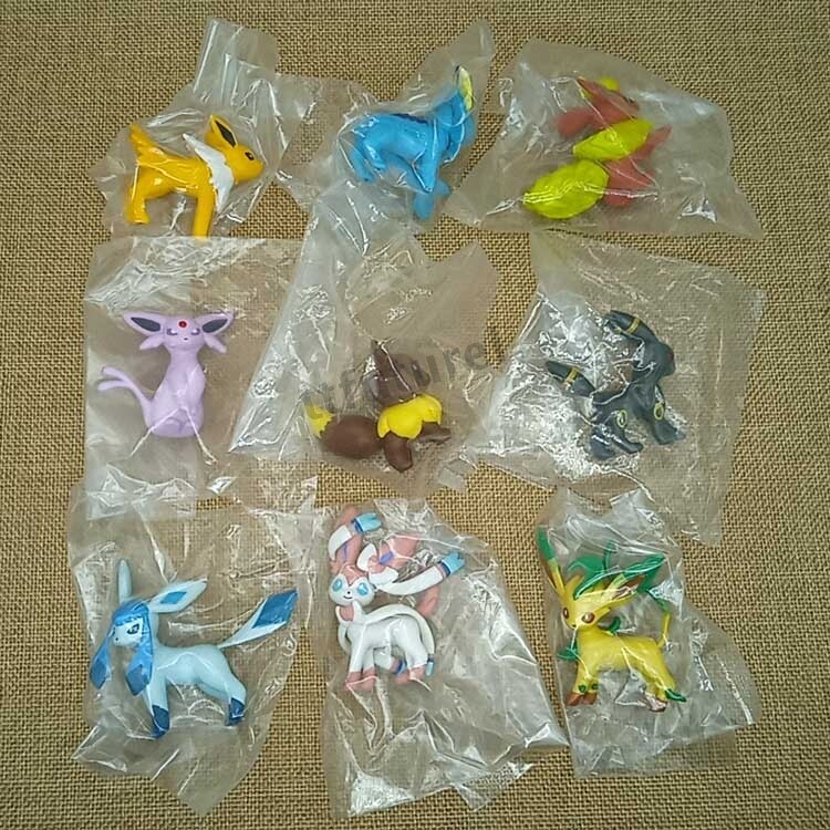 Go eevee evolution action figure Monster Figurine 9pcs No Box 2inch