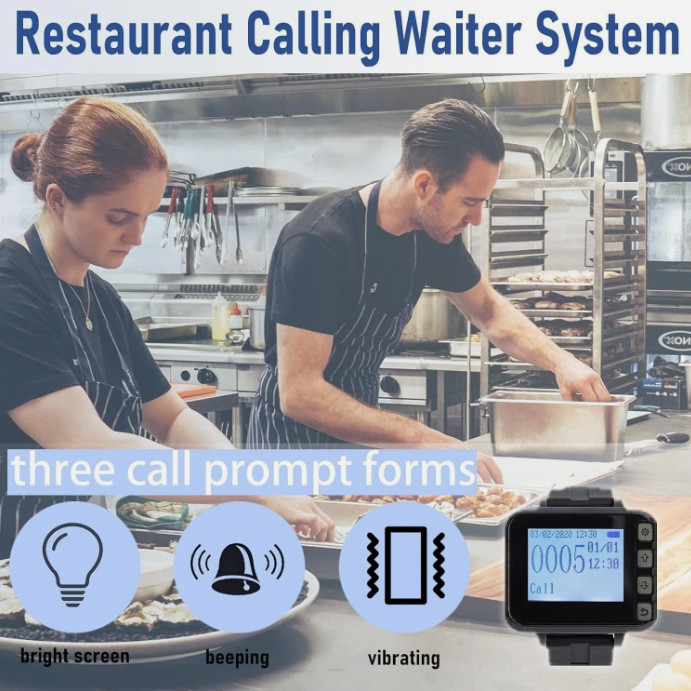 Restaurant Server Buzzer Pager System Waterproof Waitress Calling System Chef