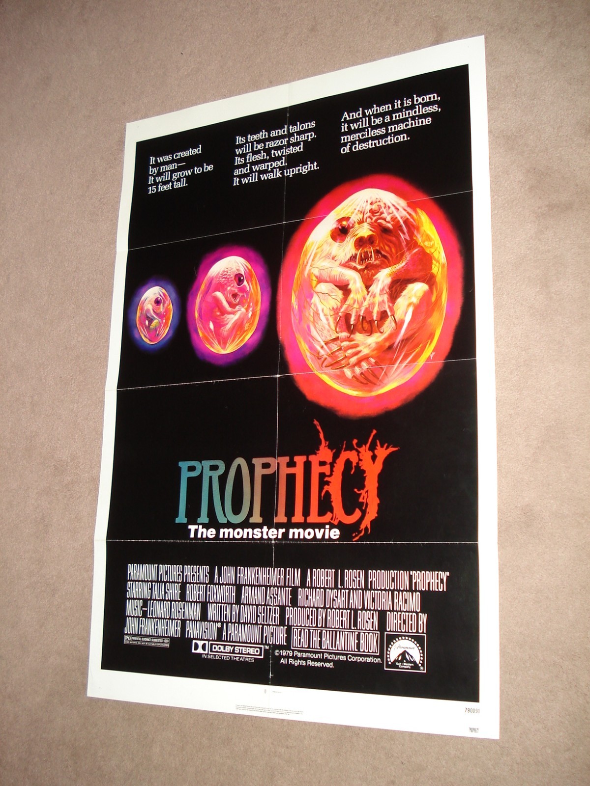 PROPHECY Original 1979 O/S Set [Teaser & Final] ~Talia Shire & Armand Assante