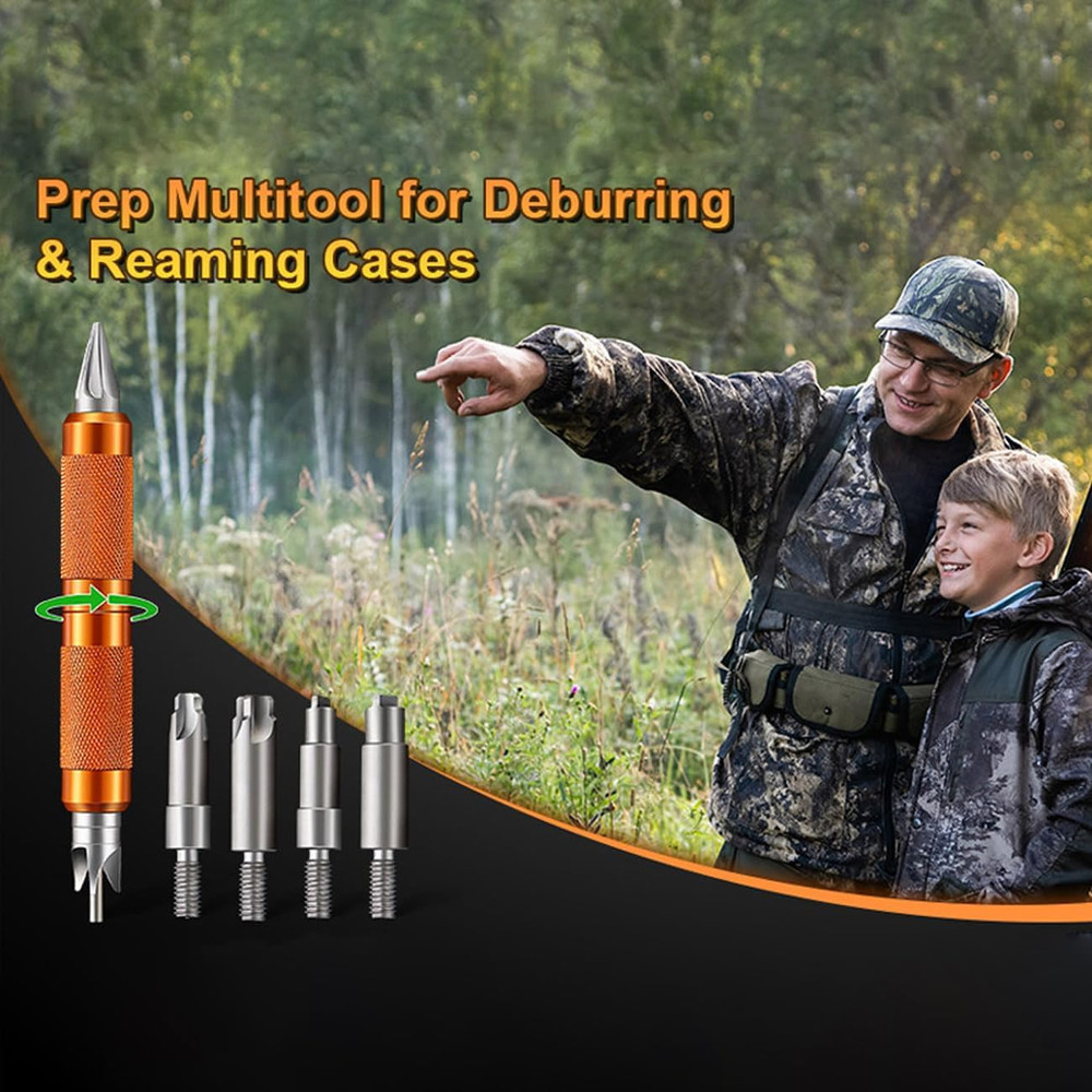 Case Prep Multi-Tool, Fits Case .17-.45 Caliber, Case Chamfer Deburring Hand Too