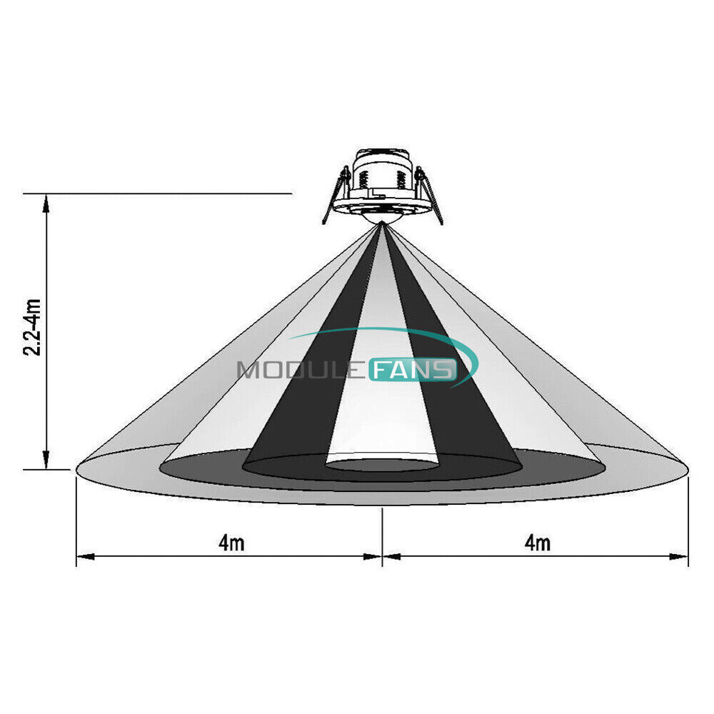 AC220-240V PIR Motion Sensor Detection Embedded Rotary Sensor 360° Motion Sensor