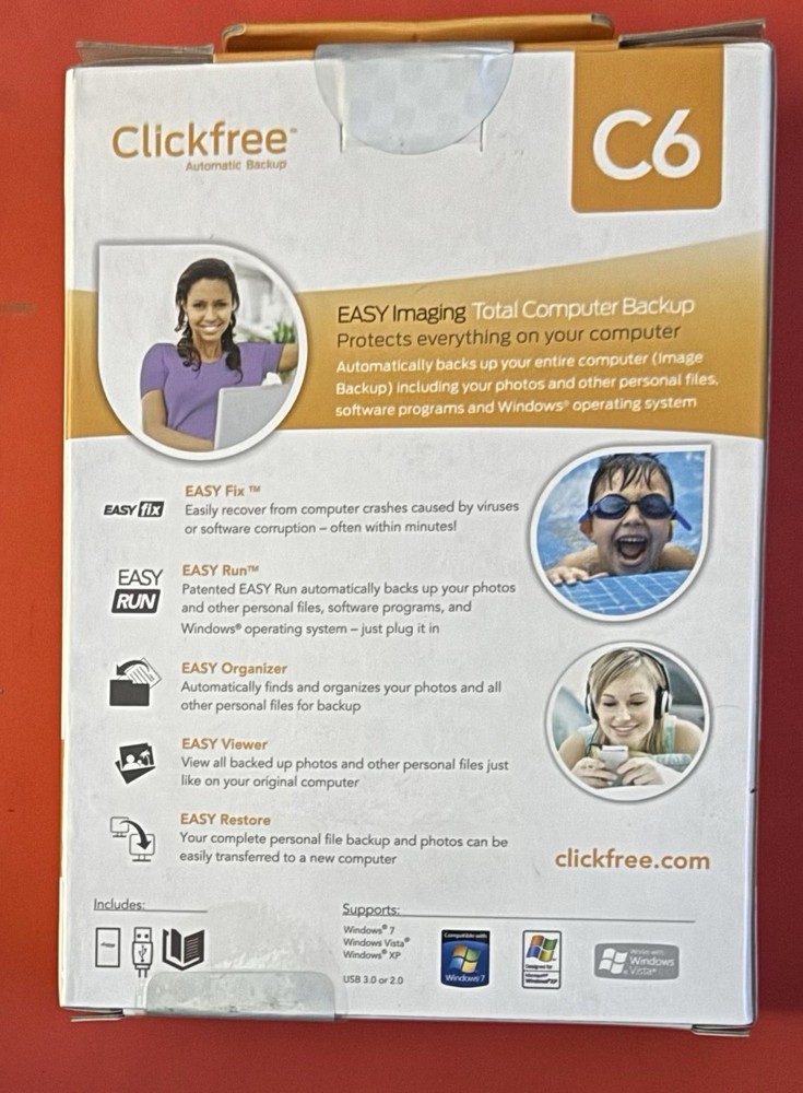 Clickfree C6 Automatic Backup for PCS and Portable
