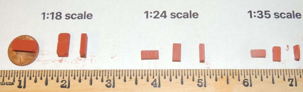 175 RED BRICKS 1:35 SCALE DIORAMA MINIATURE NEW !