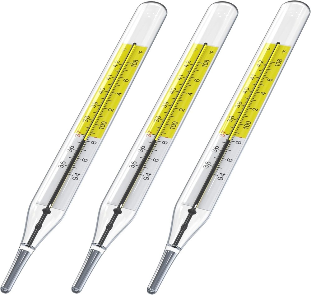 Glass Thermometers 3 Pack – Durable & Accurate Temp Reading Set
