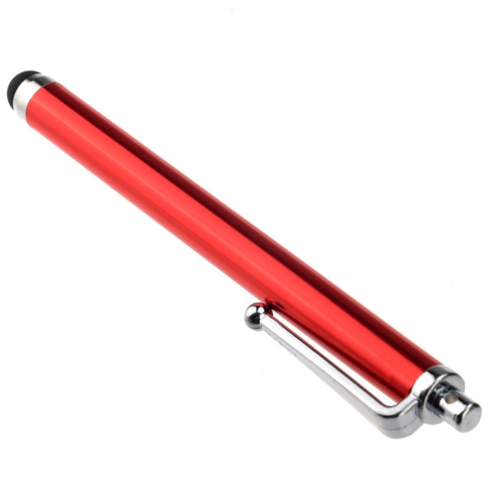 Capacitive Touch Screen Pen with Rubberized Tip Red Stylus for 2