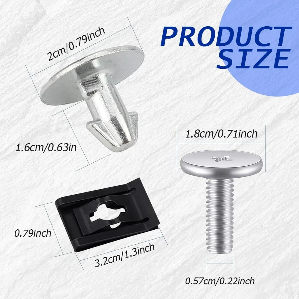 14PCS Engine Lower Cover Pin Screws, Engine Splash Shield Hardware Screw and ...