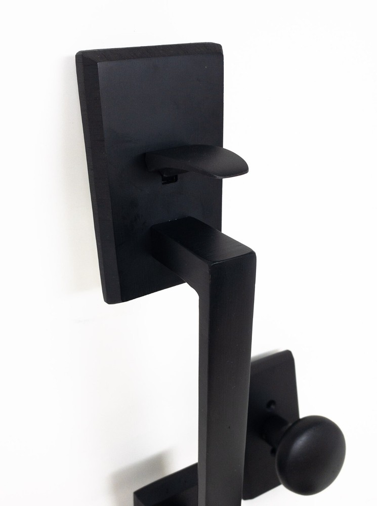 Emtek Rustic Modern Rectangular Sectional Keyed Entry Handleset Medium Bronze