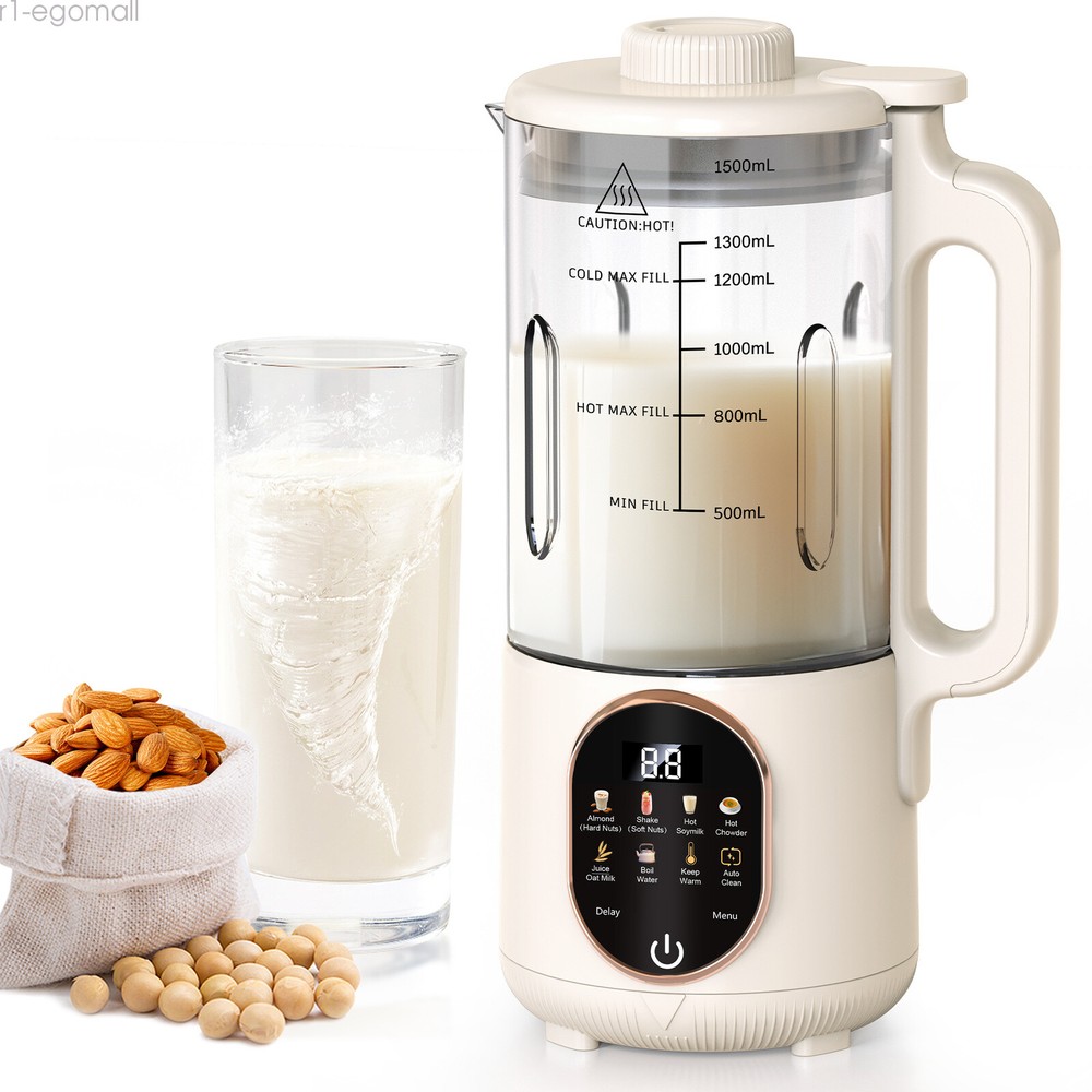 50oz Nut Milk Maker Machine, 10 in1 Automatic Plant Based Milk Maker,Delay Start