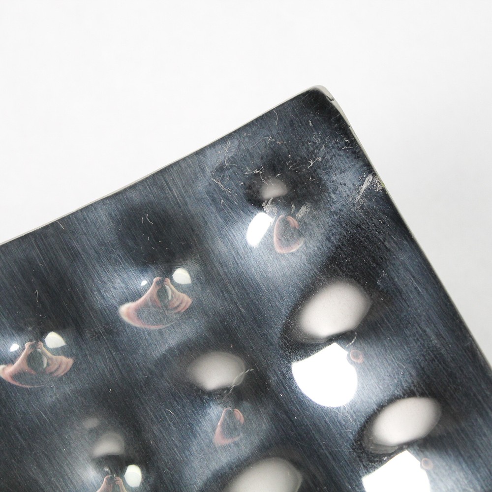 Soho Living Silver Tone Aluminum Bubble Pattern Rectangular Tray