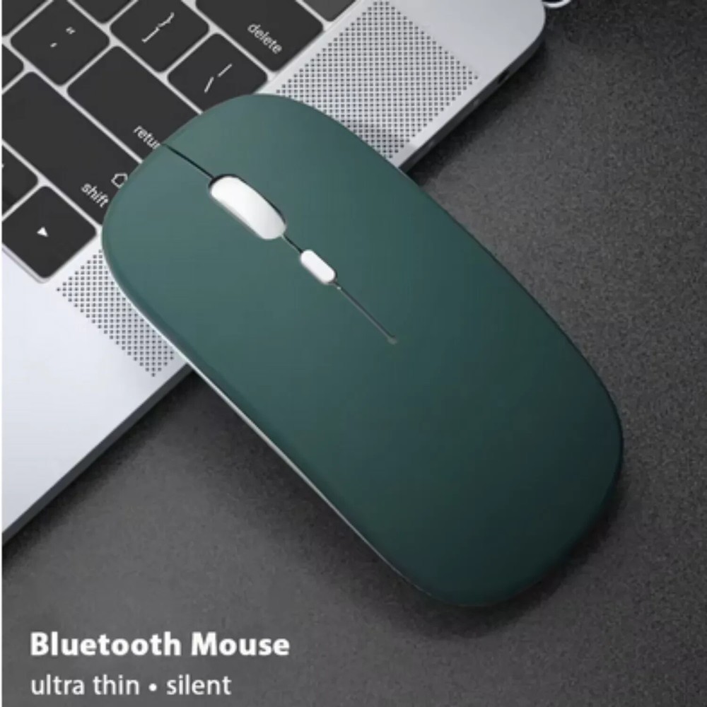 Dark Green Optical Wireless Silent Bluetooth Mouse