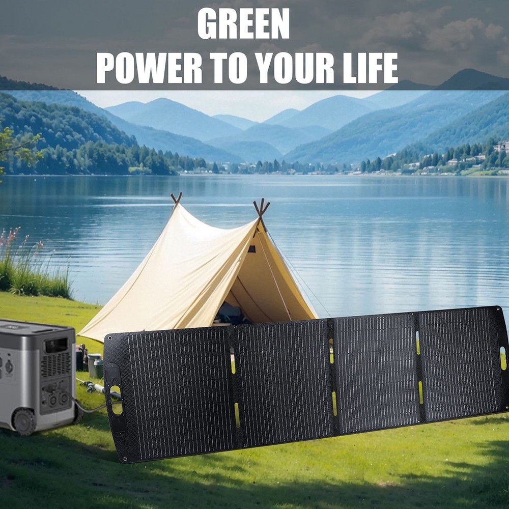 200W Foldable Solar Panel Self-supporting, Waterproof Smart Outdoor Solar Kit