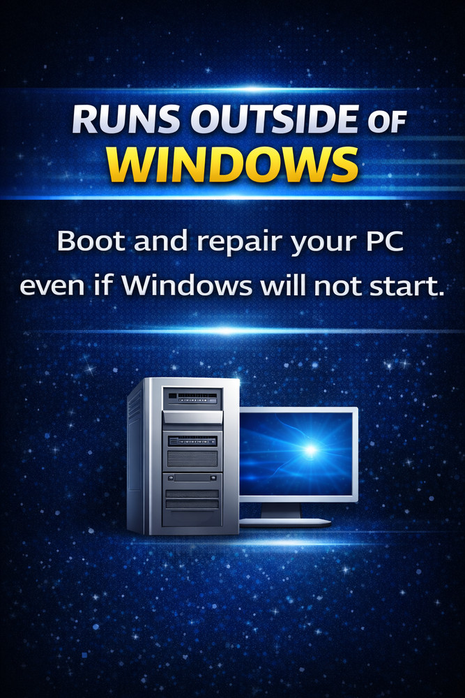 Emergency Bootable PC Repair DVD – Offline Diagnostics & Recovery Tools