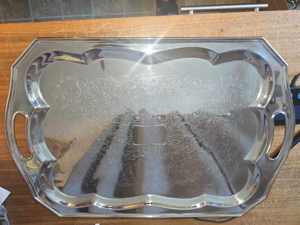 18 x 12 Silver-plated serving tray