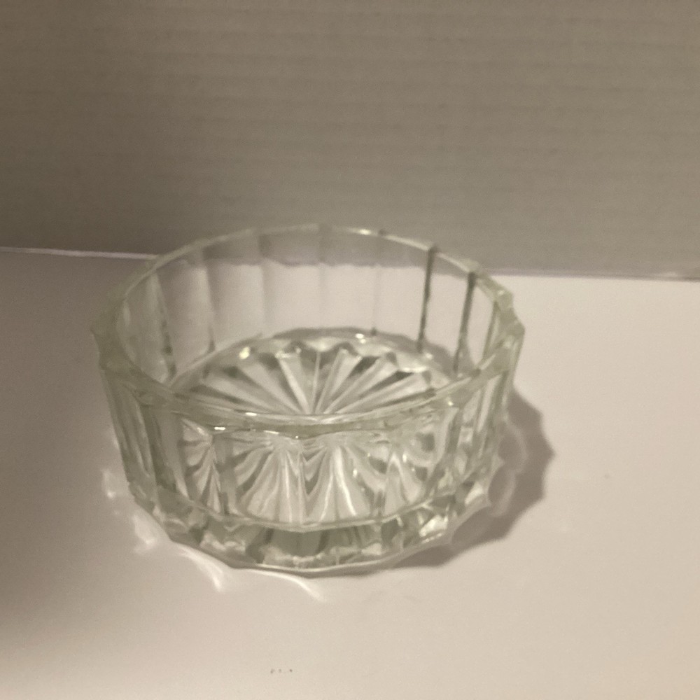 Clear Glass Trinket Dish MCM design