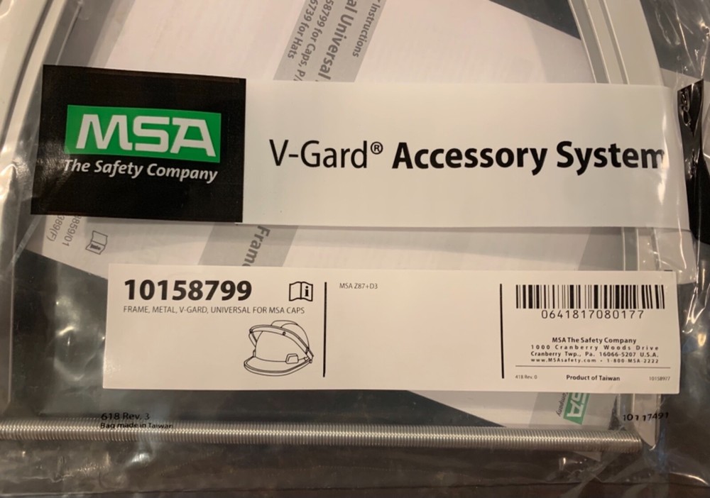 MSA 10158799 V-GARD FRAME - Metal Frame for MSA Caps
