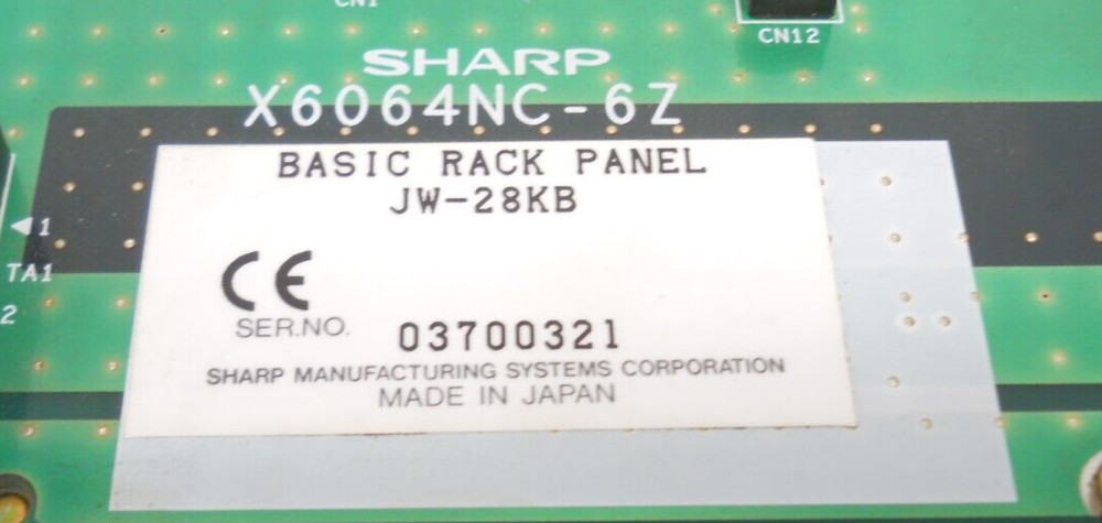 SHARP JW-28KB BASIC RACK PANEL, X6064NC-6Z