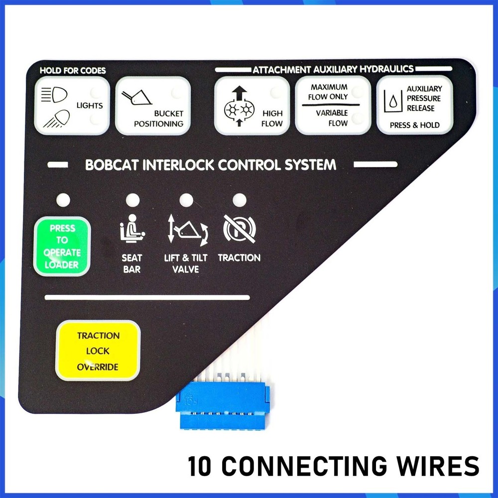 6675982-A Skid Steer Loader Left Instrument Button Panel (10 connecting wires)