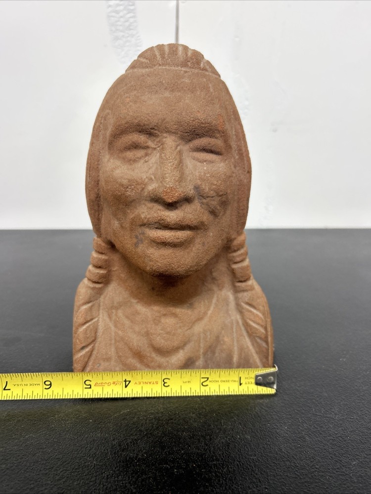Indian Head Statue Native American Art