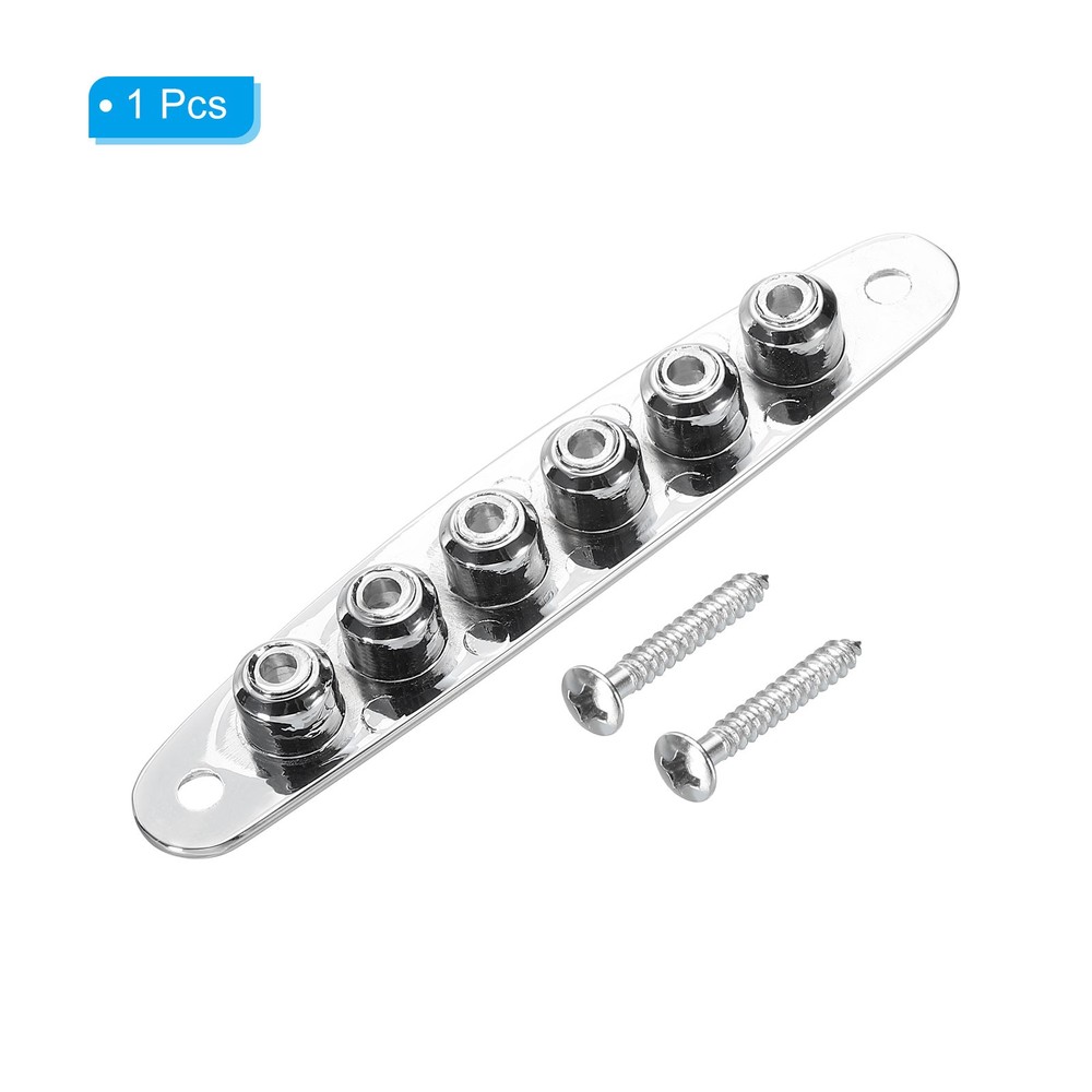 Guitar String Through Plate Guitar Bridge String Through Body Ferrule Silver