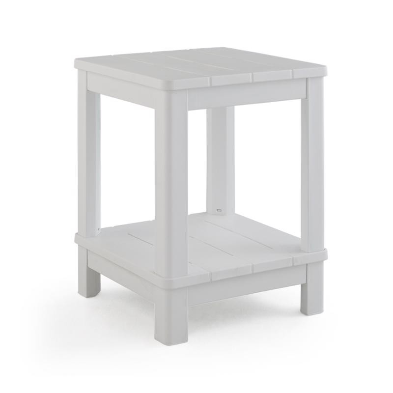 Keter Deluxe White Resin Square Adirondack Side Table