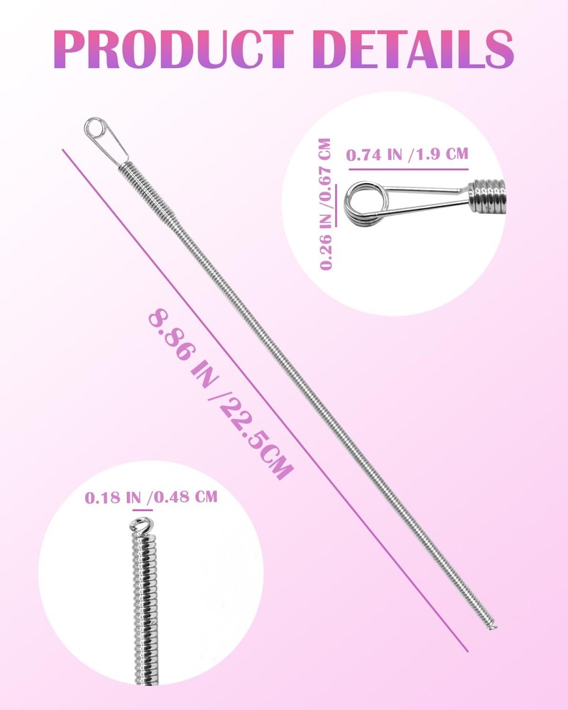 Spring Drawstring Needle Threader, DIY Rope Threaders Clip Puller Replacement