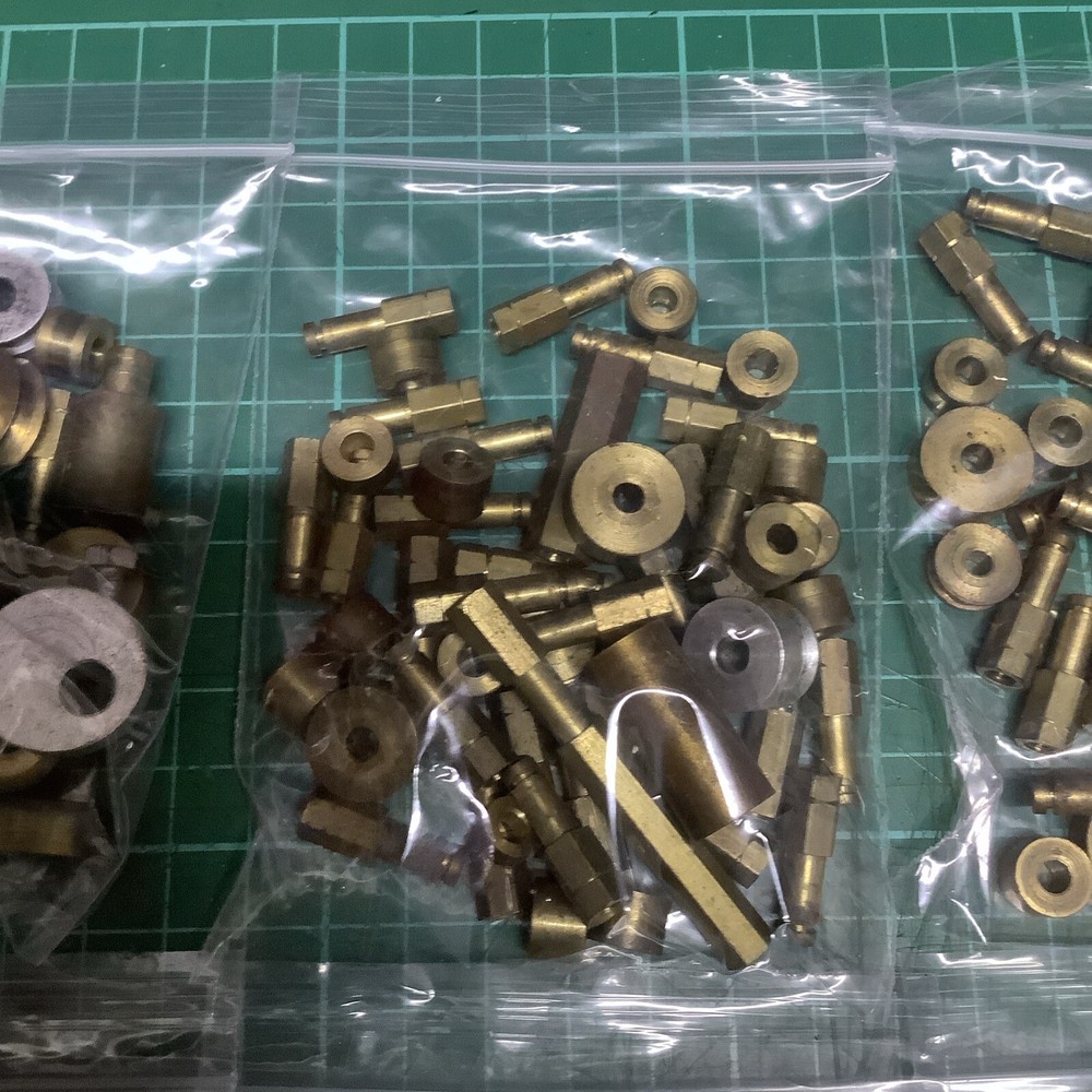 Various Brass / Aluminium Pulley / Brass Posts - Model Maker - 1 x 200g Pack