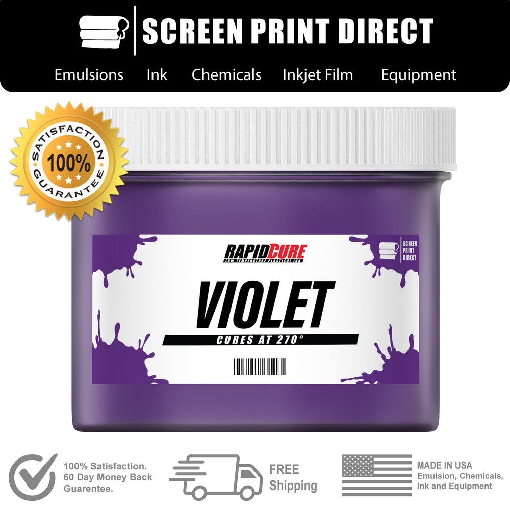 Violet - Screen Printing Plastisol Ink - Low Temp Cure 270F - Quart - 32oz