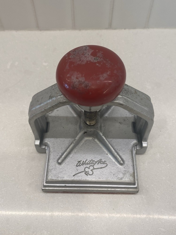 Vintage Thor White Ace Stamp Press Clamp With Red Knob