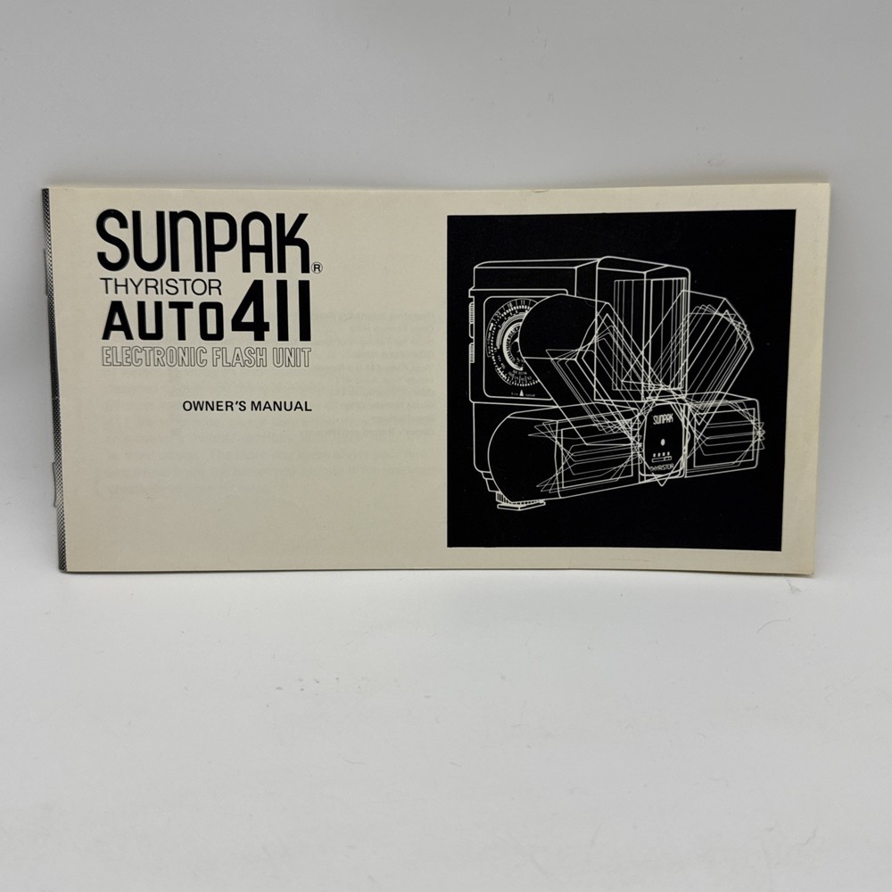 SUNPAK AUTO 411 THYRISTOR FLASH INSTRUCTION BOOK/164280