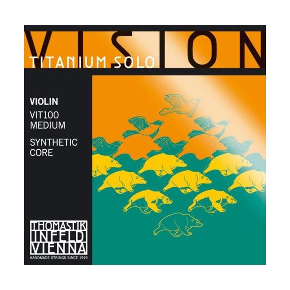 Thomastik Vision Titanium Solo 4/4 Violin String Set - Medium Gauge
