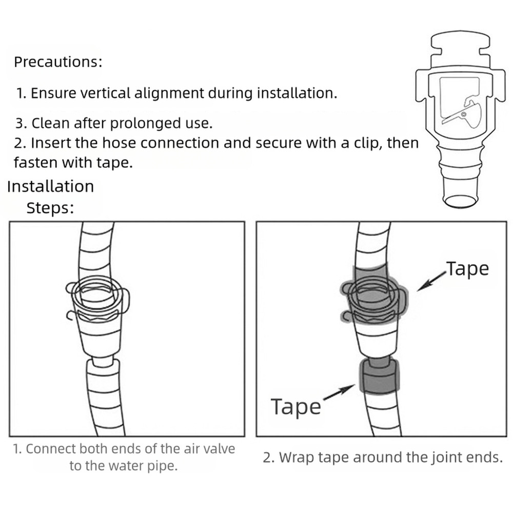 PVC One Way Check Valve for AC Drain Pipe with Easy Installation Design
