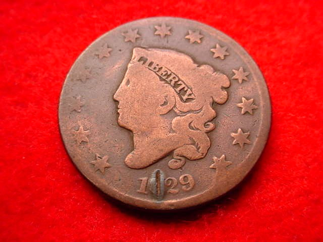 1829 CORONET HEAD LARGE CENT NICE COPPER CENT!   #T-166