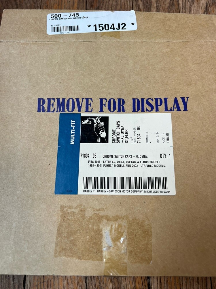 Genuine HARLEY DAVIDSON Chrome Switch Cap Kit 71804-03