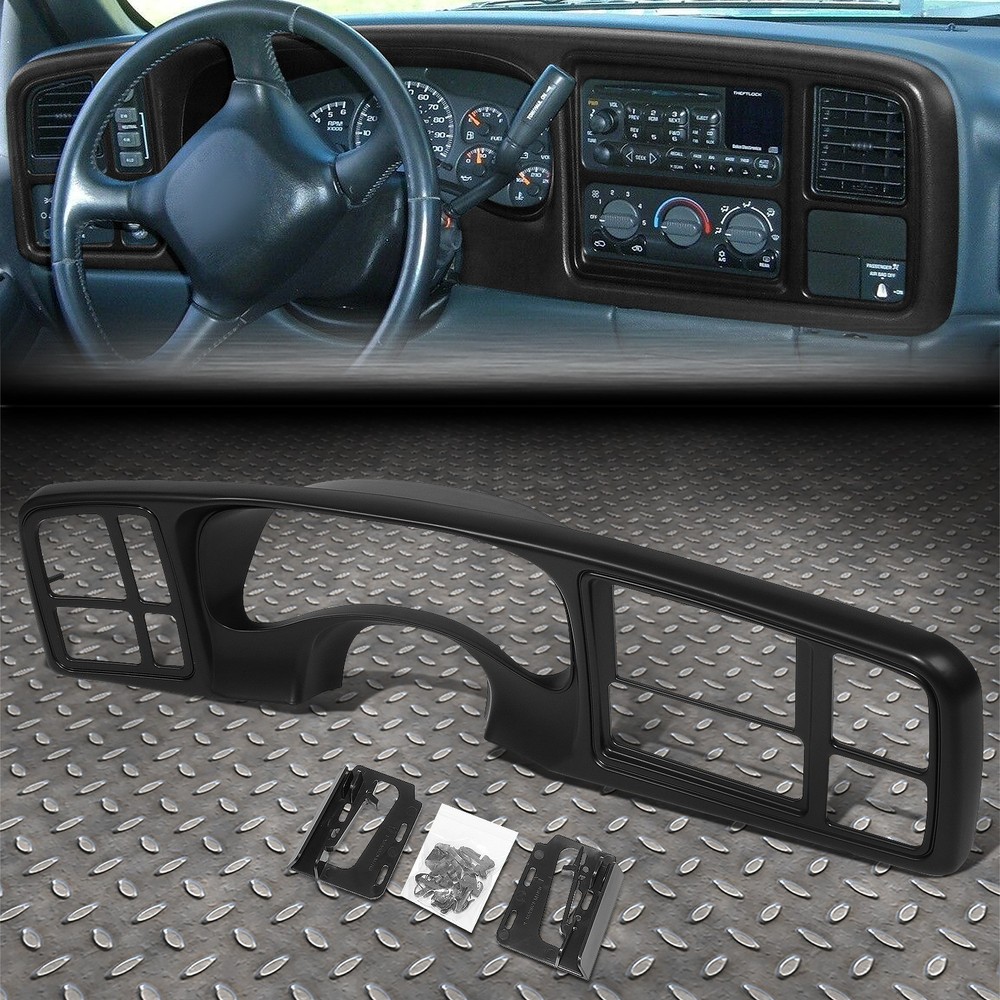 FOR 99-02 SILVERADO SIERRA 2 DIN TRUCK DASH CLUSTER INSTRUMENT PANEL BEZEL TRIM