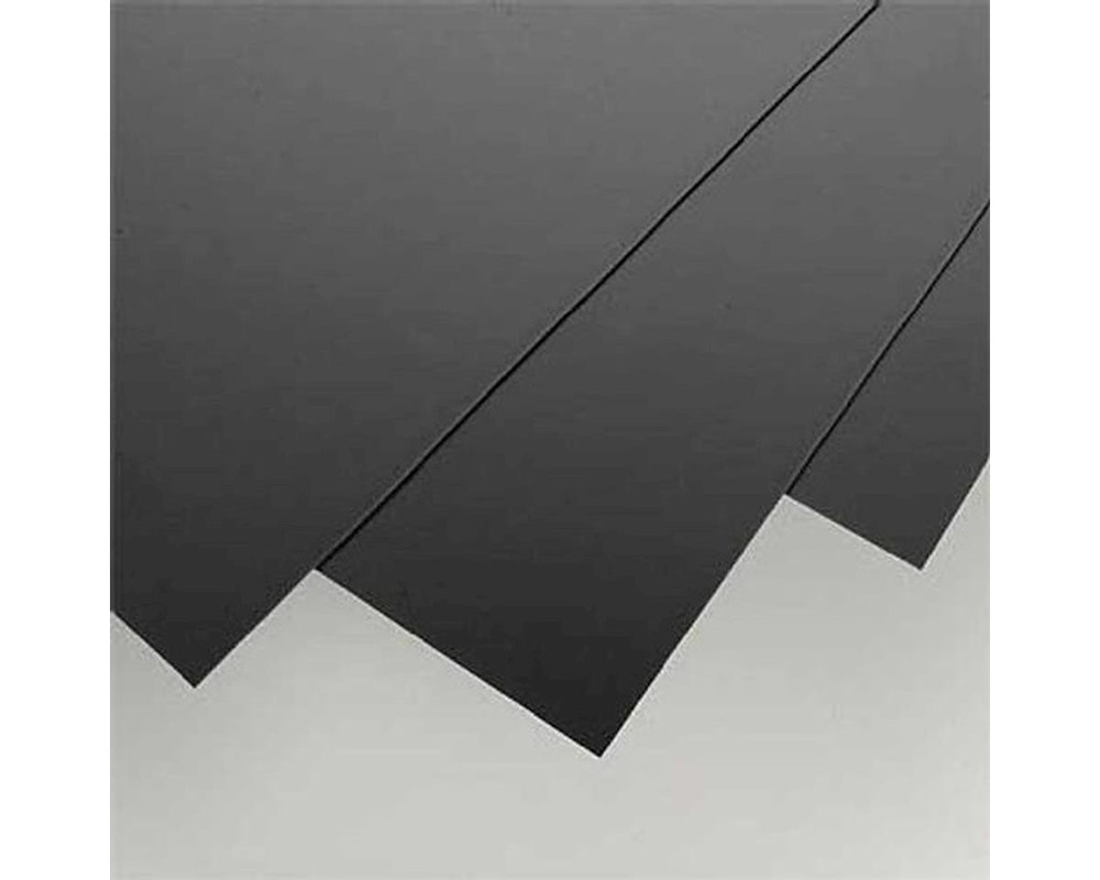 Evergreen Scale Models Black Styrene Sheets, .04x8x21" (3) [EVG9115]