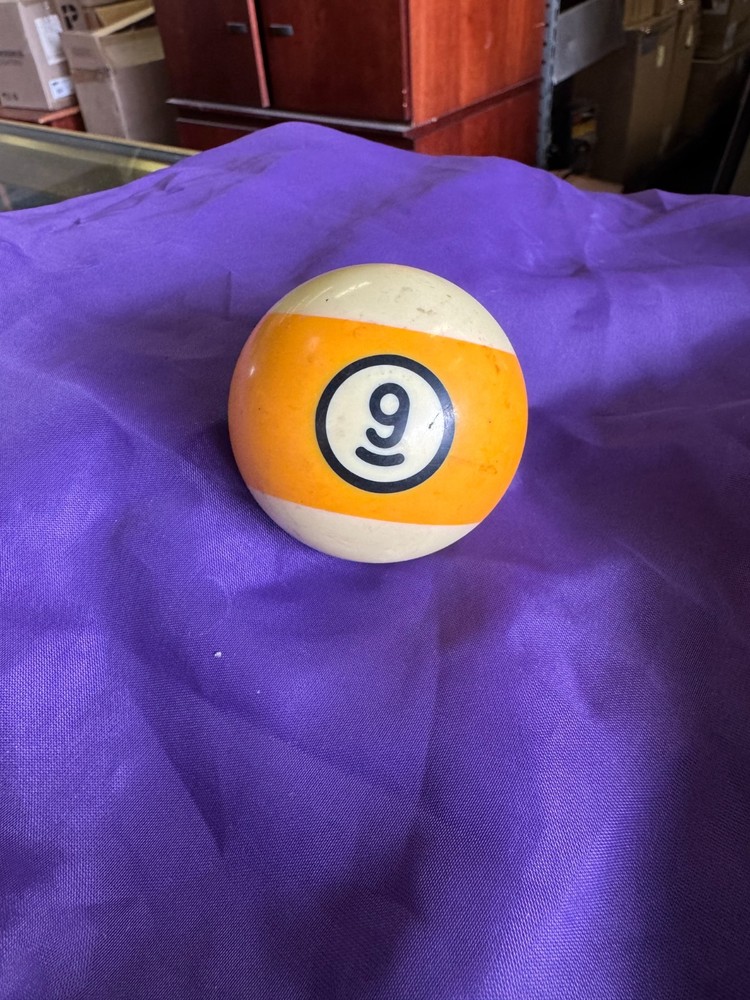 Vintage Black Ring / Circle Billiard Ball Replacement #9