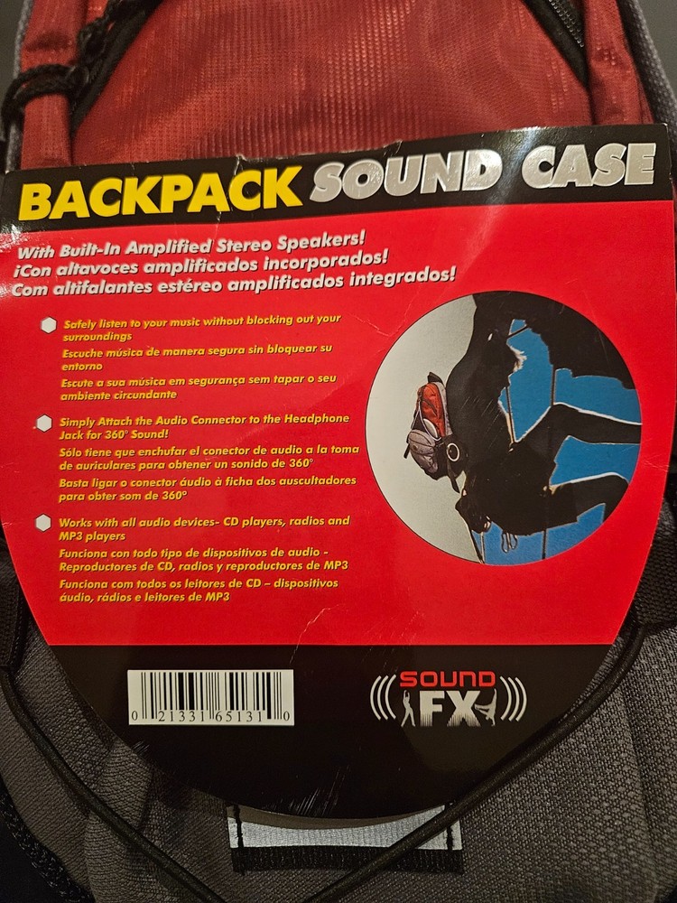 Backpack sound case untested New Sold As Is