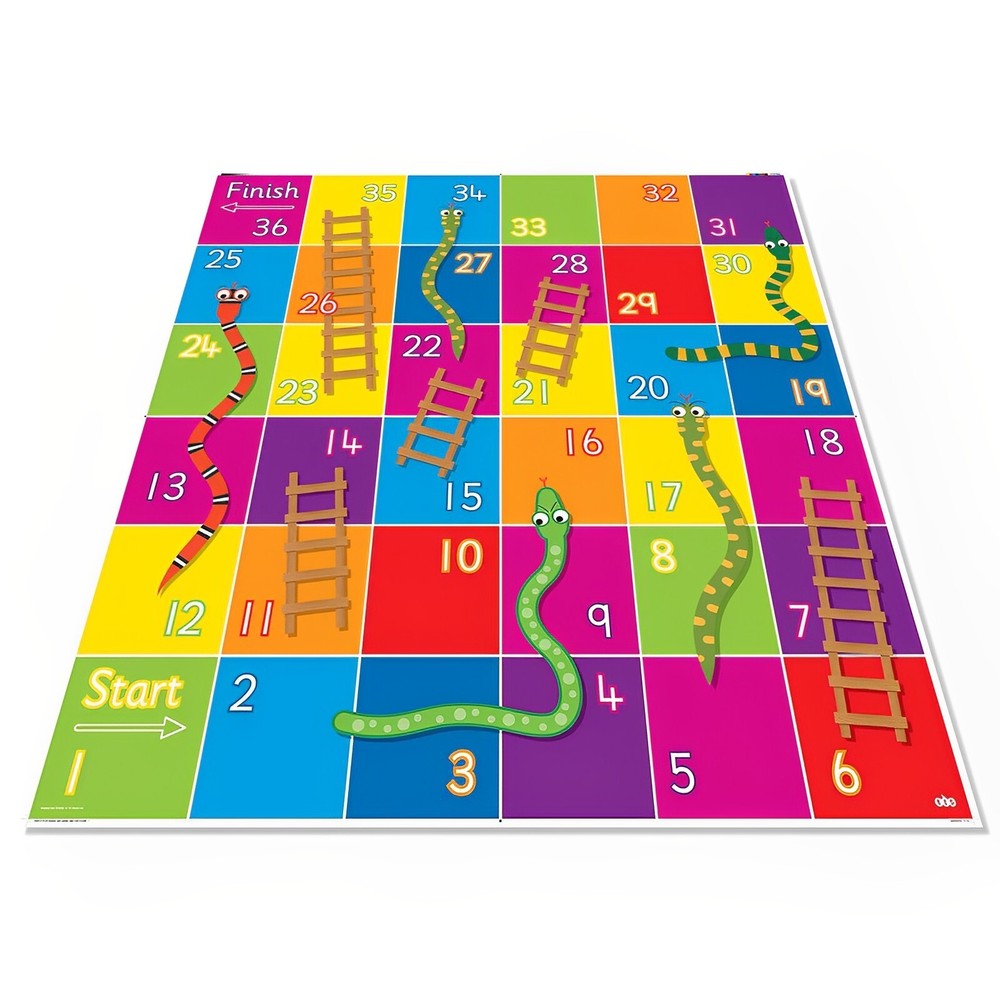 Snakes & Ladders Mat for Bee-Bot Blue-Bot Educational Coding Robot Toy for Kids