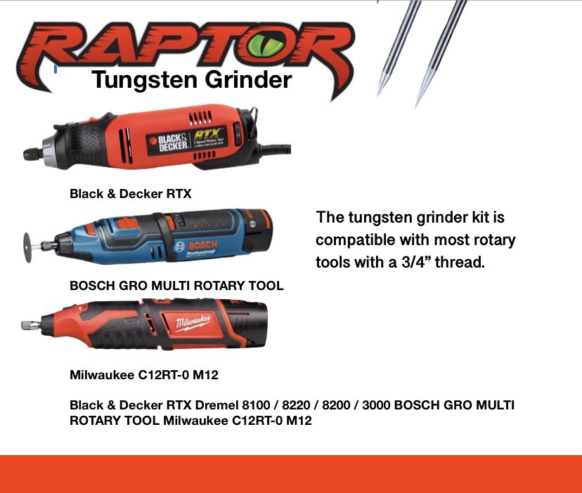 Raptor Pro Tungsten Grinder Sharpener TIG Welding (Top Section Only)