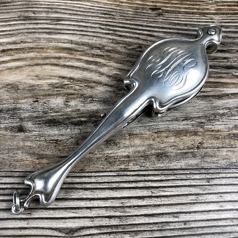 Antique Vintage Lorgnette Opera Sterling Silver Glasses Monogram Initial