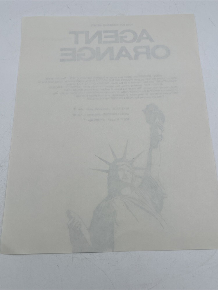 Agent Orange SoCal Surf Punk Rock Band Promo Write up Posh Boy HTF