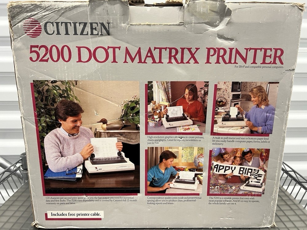 NEW Citizen 5200 Dot Matrix Printer IBM Compatible