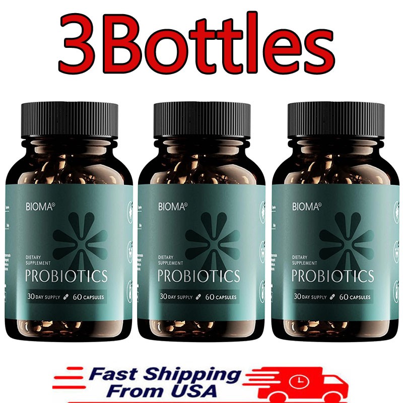 3 Pack BIOMA Probiotics Digestive Health Gut Support for Men & Women 60 Capsules