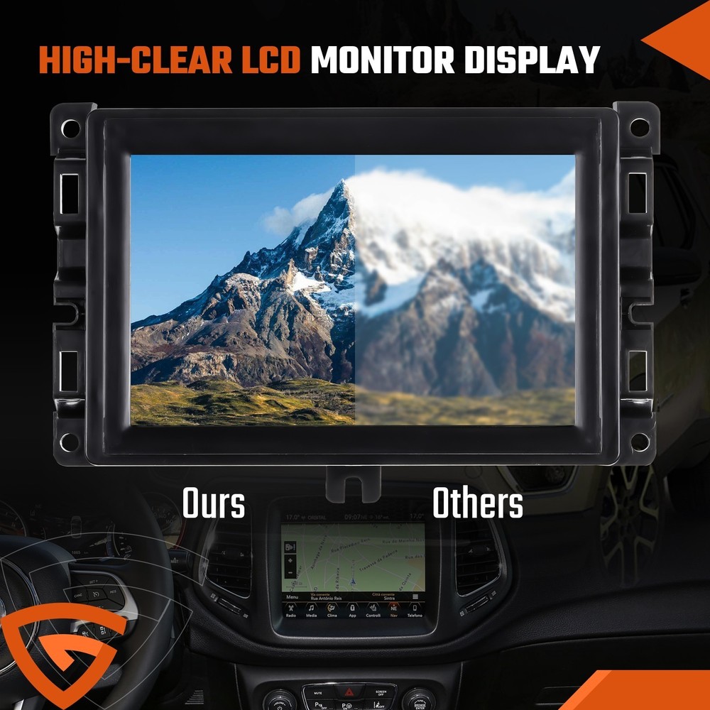 7" LCD Touch Screen w/ Frame For 2017-2020 Jeep Compass Radio Navigation Replace