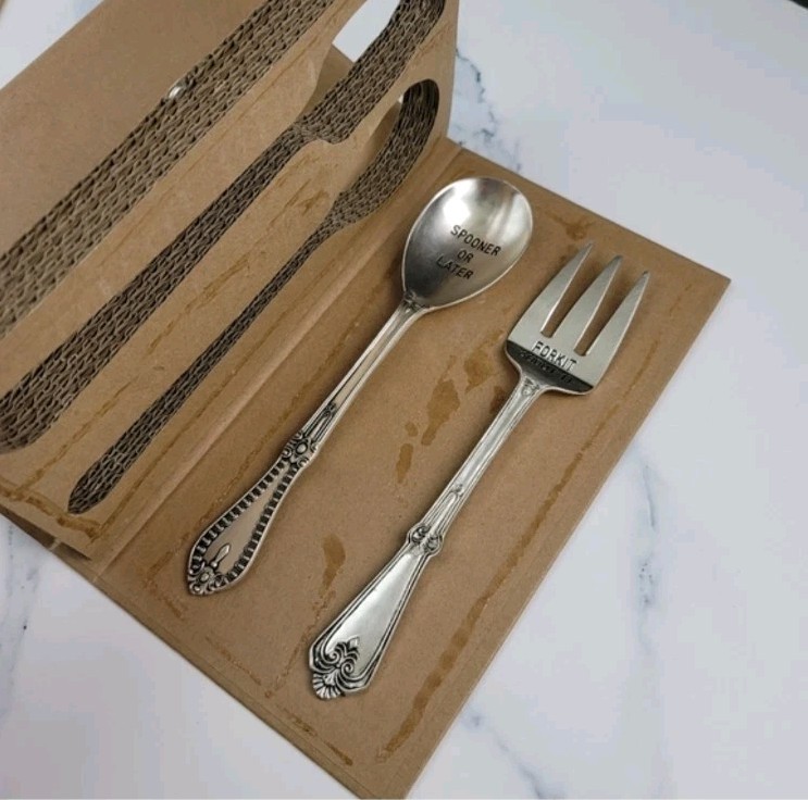 Mudpie Circa Serving Spoon And Fork