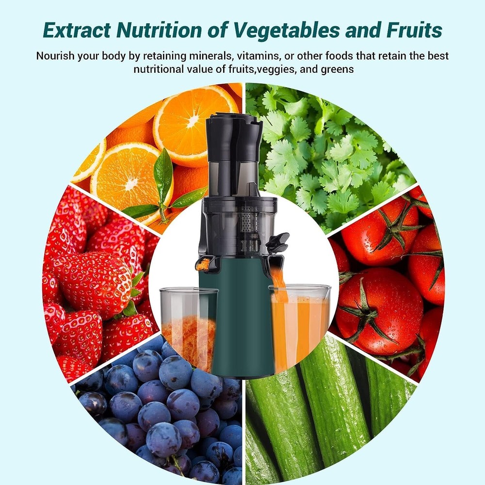 Slow Juicer Machine Masticating Cold Press Juicers Squeezer Vegetable Processor